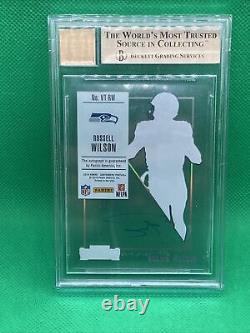 Russell Wilson 2018 Contenders Veteran Clear Ticket Auto BGS 9.5 Gold /10