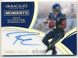 Russell Wilson 2018 Immaculate Collection Moments Autograph Seahawks Auto #03/10