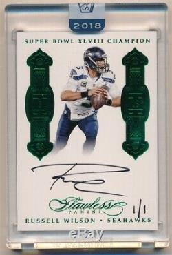 Russell Wilson 2018 Panini Honors Buy Back Flawless Autograph Seahawks Auto 1/1
