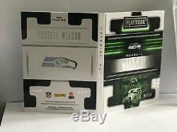 Russell Wilson 2018 Panini Playbook Booklet Triple Jersey Auto 09/15