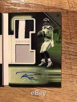 Russell Wilson 2018 Panini Playbook Jersey Patch Autograph Auto Green 10/10