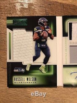 Russell Wilson 2018 Panini Playbook Jersey Patch Autograph Auto Green 10/10