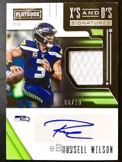 Russell Wilson 2018 Playbook Seattle Seahawks Ssp Auto Jersey Relic #'d 06/10
