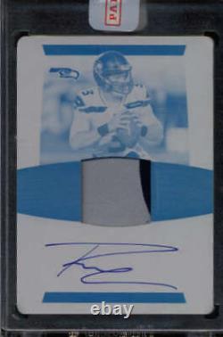 Russell Wilson 2019 National Treasures Printing Plate Patch Auto #1/1 Fc4930