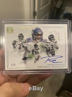 Russell Wilson 2019 Panini Impeccable Football Auto Canvas Creations 5/5