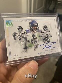 Russell Wilson 2019 Panini Impeccable Football Auto Canvas Creations 5/5