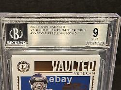 Russell Wilson 2020 Encased Vaulted Veteran Patch 4/10 BGS 9/Auto 10