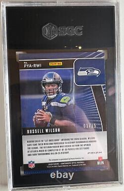 Russell Wilson 2020 Panini Contenders Optic Player of the Year Auto 1/15 SGC 9