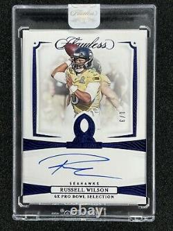 Russell Wilson 2020 Panini Flawless Pro Bowl Autograph Seahawks Auto Sp 1/3