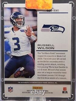 Russell Wilson 2021 Playoff Game Day Signatures Auto #'d 02/5 Seahawks