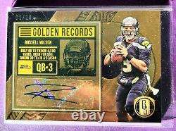 Russell Wilson 2022 Panini Gold Standard Golden Records Auto /10 SP Broncos