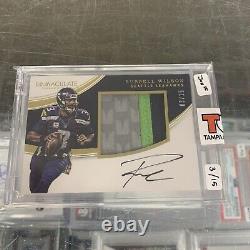 Russell Wilson 3/15 Auto Patch Game-Worn 2016 Immaculate Seahawks Jersey #'d