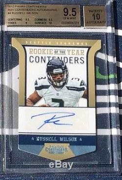 Russell Wilson 4/10 ROY Contenders 2012 ROOKIE AUTO BGS 9.5 10 Autograph 10 made