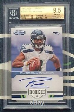 Russell Wilson /75 2012 Contenders Rookie Ink Autograph BGS 9.5 10 AUTO GEM MINT