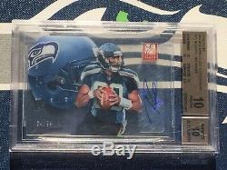 Russell Wilson AUTO 2012 Elite Hard Hats #/99 BGS 10 10 Autograph Card Wow