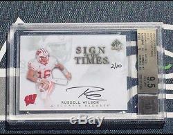 Russell Wilson AUTO GOLD #/10 2012 SP Authentic SOTT BGS 9.5 10 Autograph WOW