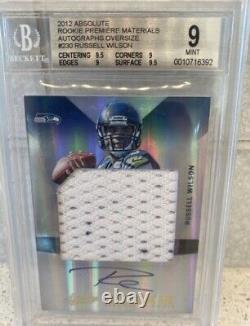 Russell Wilson Absolute RPA Rookie Premiere Materials /25 BGS 9 With 10 Auto