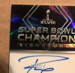 Russell Wilson Auto 2/2 2018 Spectra Super Bowl Champs Seattle Seahawks