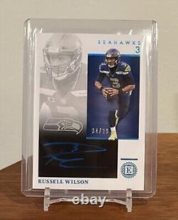 Russell Wilson Auto 4/20 2021 Encased Black And Blue