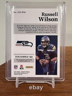 Russell Wilson Auto 4/20 2021 Encased Black And Blue