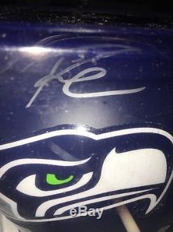 Russell Wilson Auto Autographed Football Mini Helmet Wilson Hologram (JSA PSA)