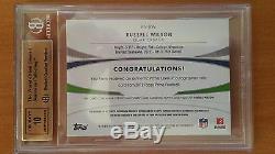 Russell Wilson Auto Rc 2012 Topps Prime Gold Quad Jersey Bgs 9.5/10 2/25 Hawks