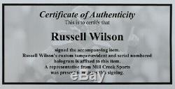 Russell Wilson Autographed & Framed Gray Seahawks Jersey Auto Wilson COA