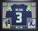 Russell Wilson Autographed And Framed Blue Seahawks Jersey Auto Wilson Coa D2-l