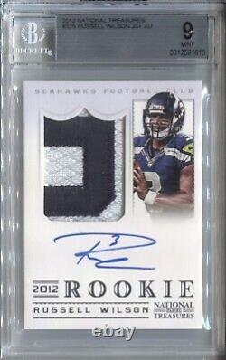 Russell Wilson Bgs 9 2012 National Treasures #325 Rookie Patch Auto Autograph 99