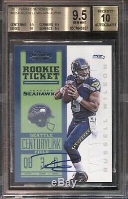 Russell Wilson Bgs 9.5 2012 Panini Contenders Rookie Ticket Auto Autograph Rc