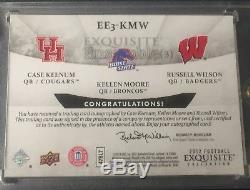 Russell Wilson Case Keenum 2012 Exquisite RC ROOKIE Autograph card AUTO #/15 HOT
