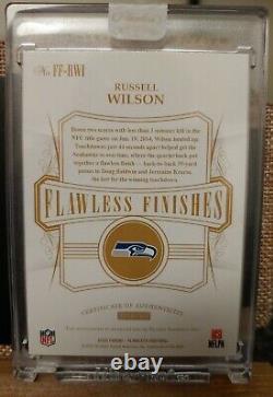 Russell Wilson Flawless Finishes Auto #/2 Seattle Seahawks Football QB FF-RWI