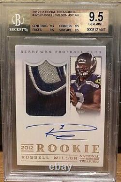 Russell Wilson National Treasure 2012 Rookie Patch Auto Gem Mint 13/99