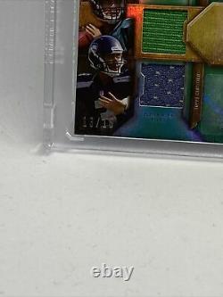 Russell Wilson Nick Foles 2012 Triple Threads Patch Auto /18 PRIZM RPA ROOKIE RC