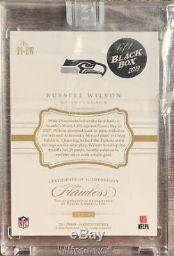 Russell Wilson Panini Black Box On Card Auto Black Box 1of1 2019