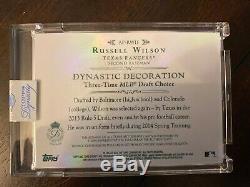 Russell Wilson Patch Auto /5 Topps Dynasty 2015 Auto