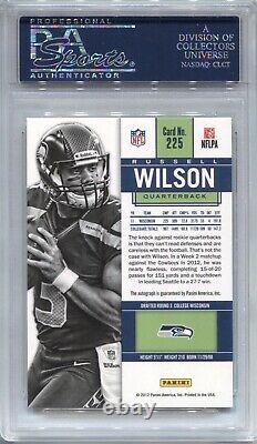 Russell Wilson Psa 10 2012 Panini Contenders #225 Rookie Ticket Auto Rc 5263