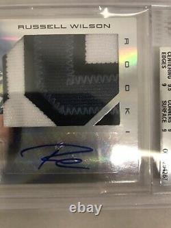 Russell Wilson Rc Auto 2012 Seahawks Rookie Card Autograph Sp /25 Bgs 9 Mint RPA