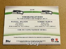 Russell Wilson Robert Turbin 2012 Topps Platinum Refractor Auto RC /25 Autograph