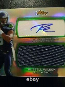 Russell Wilson Rookie #/100 2012 Topps Finest Autograph RC RPA Auto Seahawks