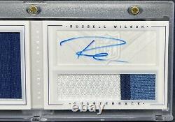 Russell Wilson Rookie Auto 2013 Playbook On Card 3 CLR JERSEY Swatch #/149 RC
