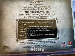 Russell Wilson Rookie Auto Jersey 2012 Topps Inception