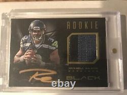 Russell Wilson Rookie Auto Patch Card 2012 Panini Black 98/99