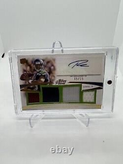 Russell Wilson Rookie RC Auto Jersey Patch 2012 Topps Prime RARE GOLD /25 RPA