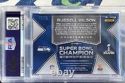 Russell Wilson SPECTRA SUPER BOWL CHAMPION Autograph Auto #/10 PSA 9 POP 1