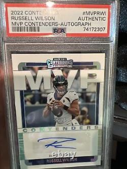 Russell Wilson Signed 2022 Panini Contenders MVP Auto PSA Authentic 22/25