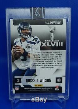 Russell Wilson Superbowl On Card Auto! Mr. DANGERUSS! Factory Sealed