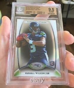 Russell Wilson Topps Platinum #138 Black Refractor Rookie BGS 9.5 RC Non Auto
