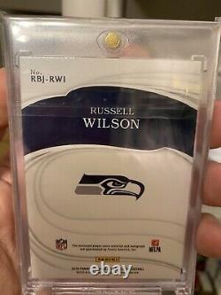 Russell Wilson immaculate auto Eye Black 07/10 3 Color Patch