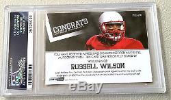 Russell Wilson rookie Press Pass Auto GOLD PSA 10 Bible Inscription Matt 633